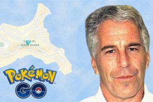 Pokémon GO : comment un PokéStop a pu exister sur l’île de Jeffrey Epstein.  // Source : Numerama / Niantic / Wikimedia Commons