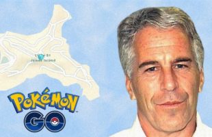Pokémon GO : comment un PokéStop a pu exister sur l’île de Jeffrey Epstein.  // Source : Numerama / Niantic / Wikimedia Commons