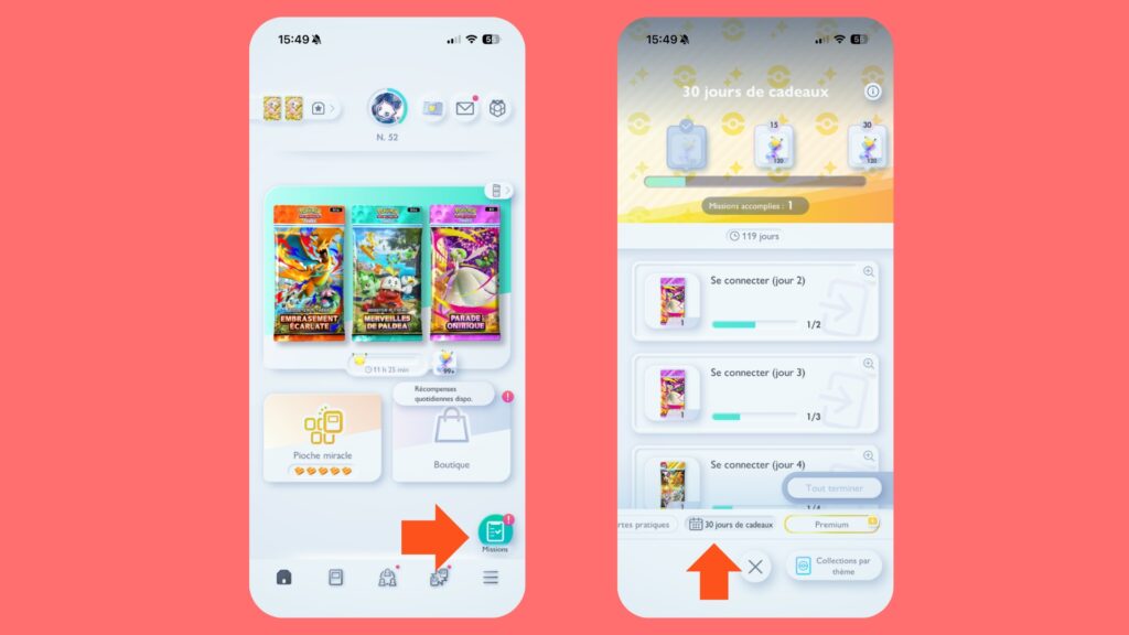 Vous pouvez r&eacute;cup&eacute;rer les 360 sabliers depuis les missions