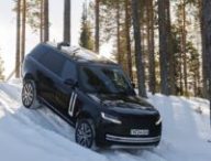 Le Range Rover électrique pendant des tests hivernaux. // Source : Land Rover