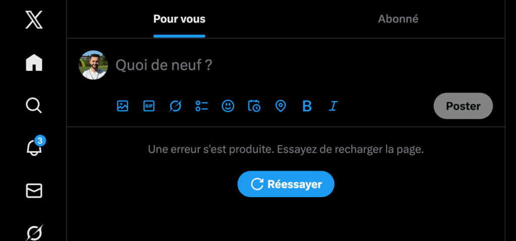 La page d'accueil de Twitter le 16 février. La page d'accueil de Twitter le 16 février.