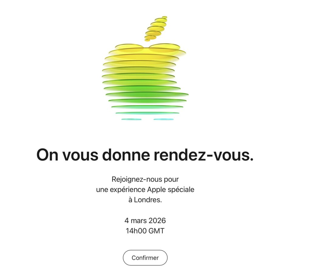 Le carton d'invitation re&ccedil;u par Numerama pour la keynote Apple de mars 2026.