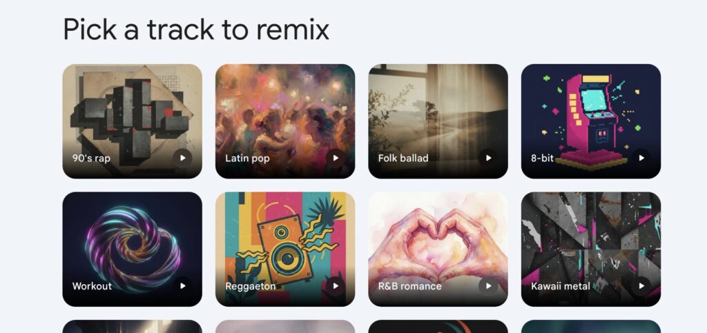 Les styles sugg&eacute;r&eacute;s par Google Gemini.