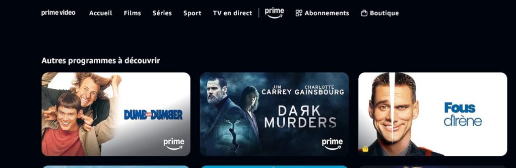 Les films de Jim Carrey sur Amazon Prime Video