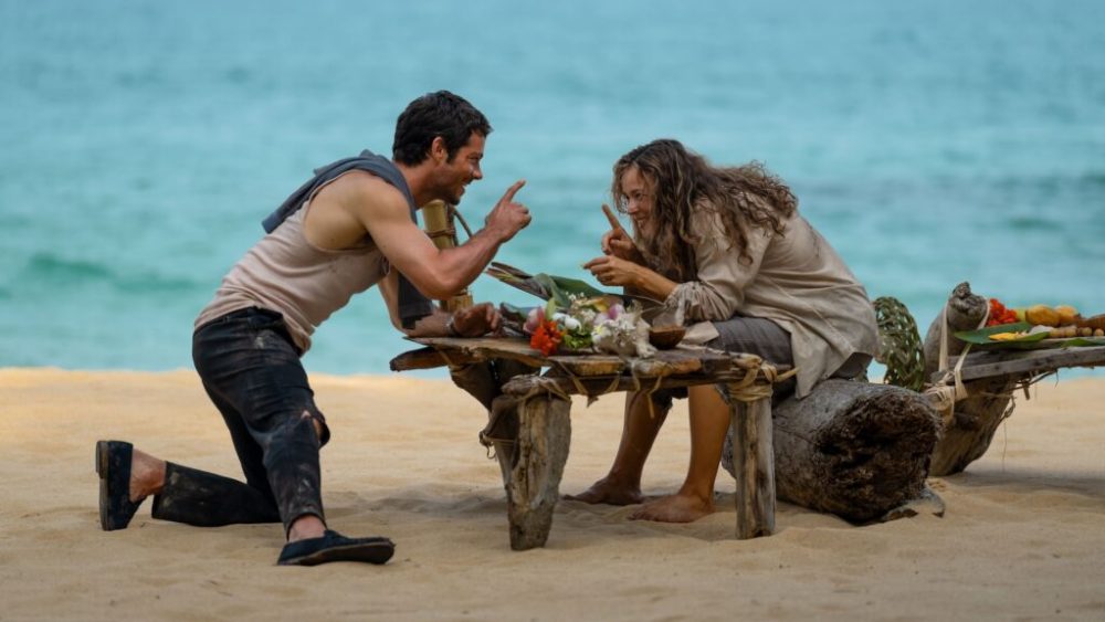 (L-R) Dylan O'brien as Bradley Preston and Rachal McAdams as Linda Liddle in 20th Century Studios' SEND HELP. Photo by Brook Rushton. © 2025 20th Century Studios. All Rights Reserved.