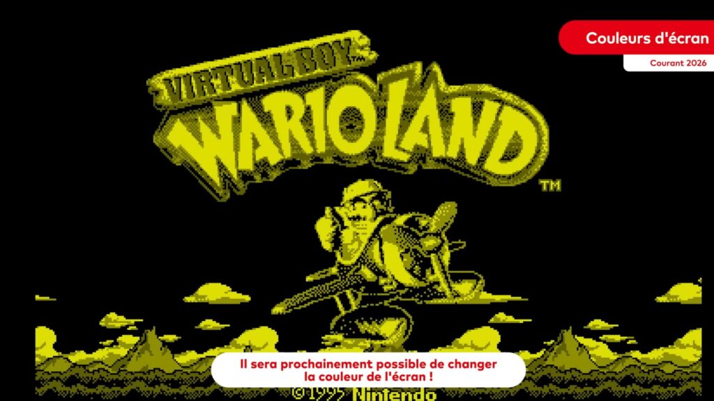 Une mise &agrave; jour pr&eacute;vue plus tard dans l&rsquo;ann&eacute;e permettra de modifier la teinte de l&rsquo;image // Source : Nintendo