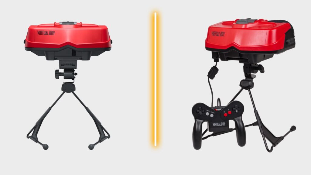 Virtual Boy 2026 (&agrave; gauche) et 1995 (&agrave; droite) // Source : Nintendo / Evan Amos