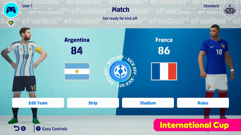Argentine vs. France : ils sont taquins chez Konami.