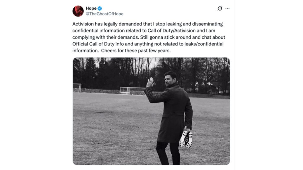 TheGhostOfHope a annonc&eacute; la fin de ses activit&eacute;s de leaker. // Source : TheGhostOfHope sur X
