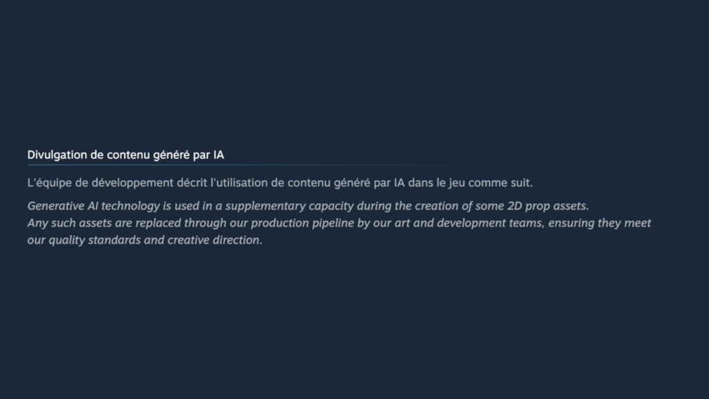 La page Steam du jeu a &eacute;t&eacute; mise &agrave; jour // Source : Capture d'&eacute;cran Numerama