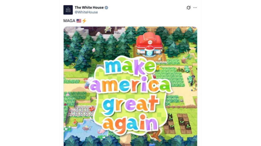 La photo publi&eacute;e sur X par la Maison-Blanche.  // Source : @WhiteHouse sur X