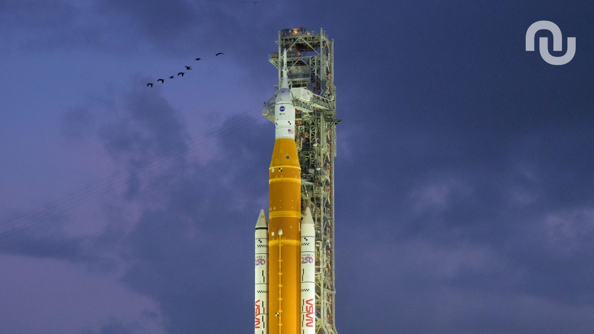 La fusée SLS d'Artémis II. // Source : Flickr/Nasa HQ Photo (image recadrée) La fusée SLS d'Artémis II. // Source : Flickr/Nasa HQ Photo (image recadrée)
