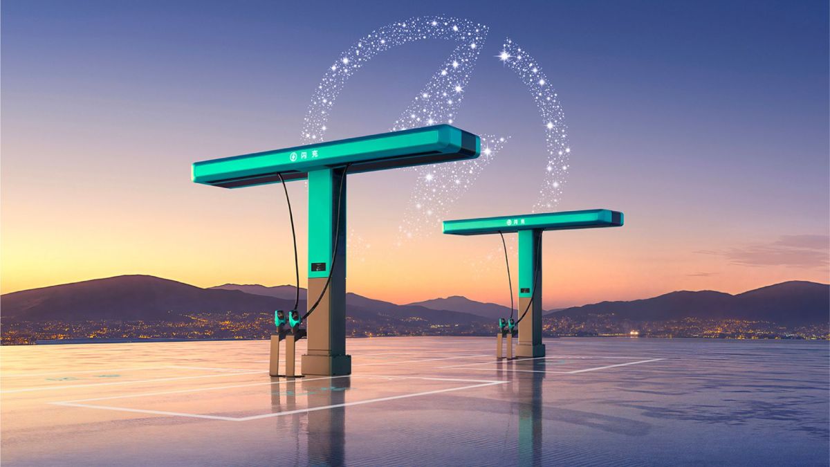 BYD a présenté officiellement ses bornes capables de recharger entièrement une voiture électrique en 9 minutes. // Source : BYD