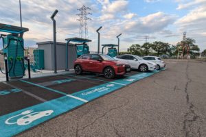 Station de recharge Carrefour Energie // Source : Raphaelle Baut pour Numerama