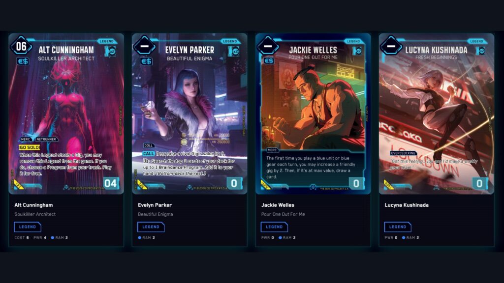 Cyberpunk TCG // Source : WeirdCo