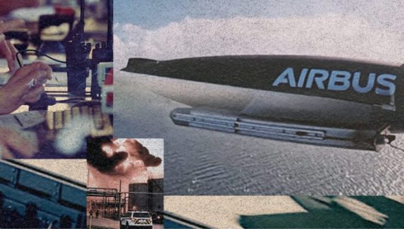Drone intercepteur Airbus // Source : montage Numerama Drone intercepteur Airbus // Source : montage Numerama