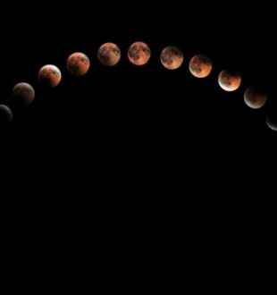 Étapes d'une éclipse lunaire. // Source : Canva