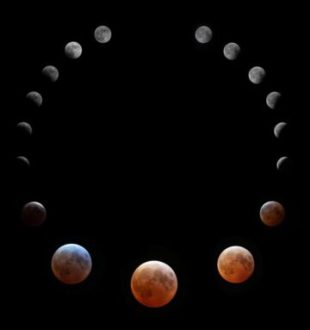 Éclipse lunaire. // Source : Via X @NASA_Johnson (image recadrée)