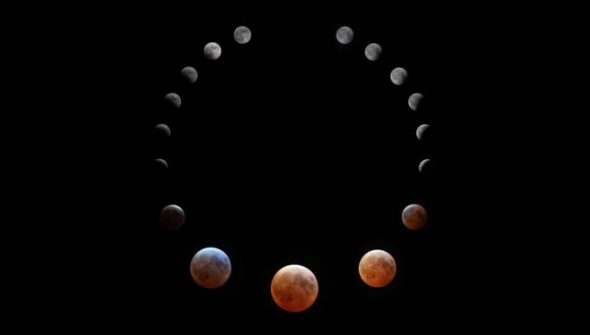 Éclipse lunaire. // Source : Via X @NASA_Johnson (image recadrée)