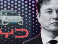 Elon Musk et BYD // Source : Montage Numerama Elon Musk et BYD // Source : Montage Numerama