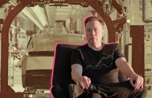 Elon Musk et Cybercab // Source : Montage Numerama