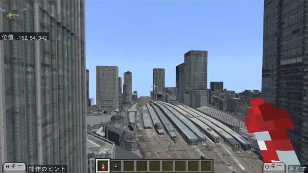 La gare de Tokyo dans Minecraft // Source : X - Tech_Rope0801