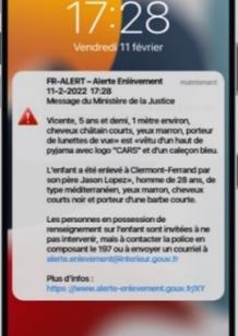 Un visuel du minist&egrave;re montrant &agrave; quoi devrait ressembler l'annonce. // Source : Minist&egrave;re de la justice