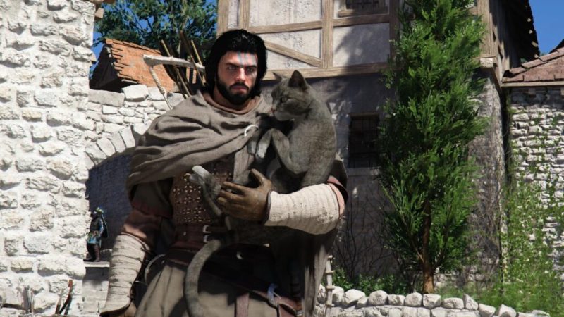 Dans Crimson Desert, on peut faire bien plus que caresser un chat