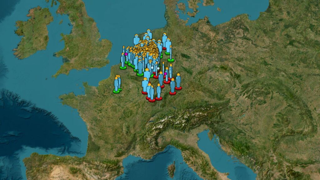 Signalements envoy&eacute;s &agrave; l'IMO ce dimanche soir au sujet du bolide observ&eacute; dans le ciel. // Source : Capture d'&eacute;cran IMO