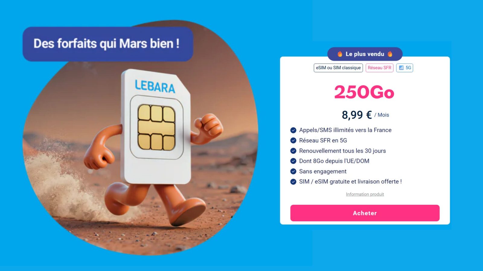 Cet opérateur virtuel propose le forfait 5G avec 250 Go le moins cher du moment