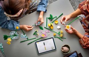 Lego Le Petit Bouquet Ensoleillé montage // Source : Lego