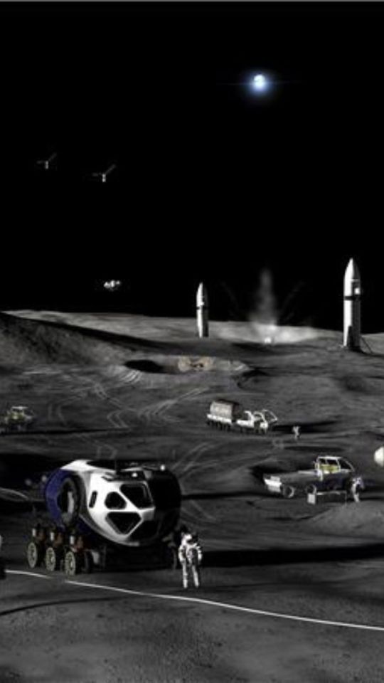 La nouvelle vision de la Nasa pour sa base lunaire, au sol. // Source : Nasa