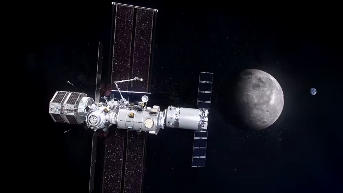 La Lunar Gateway. // Source : Capture YouTube Nasa Johnson