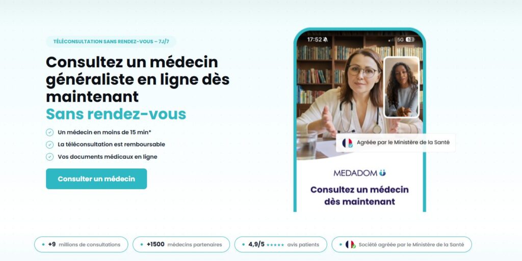 MEDADOM est disponible sur ordinateur, smartphone et tablette