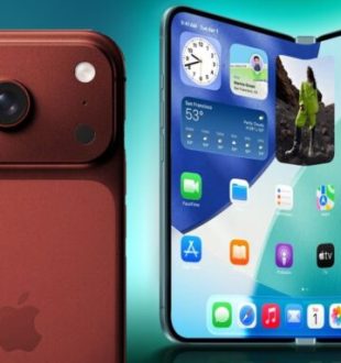 iPhone 18 Pro et iPhone Fold. // Source : Image Numerama à partir d'un montage MacRumors iPhone 18 Pro et iPhone Fold. // Source : Image Numerama à partir d'un montage MacRumors