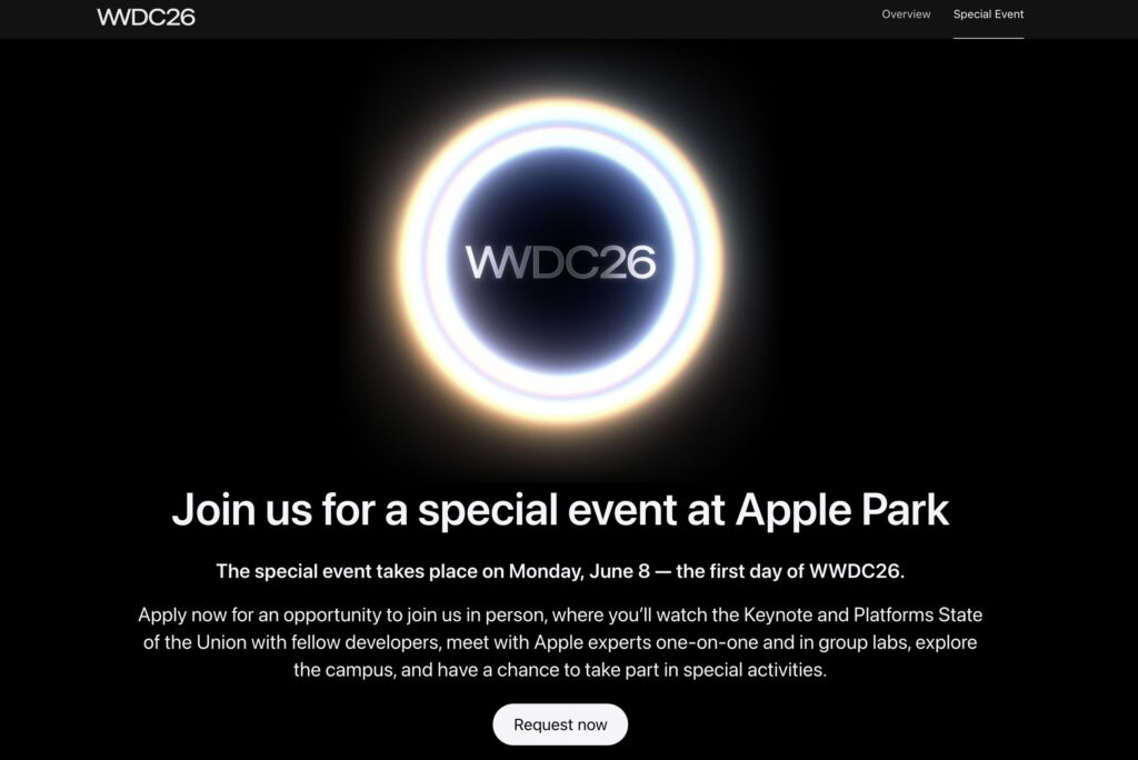 Apple confirme qu'il y aura un &eacute;v&eacute;nement sp&eacute;cial le 8 juin.