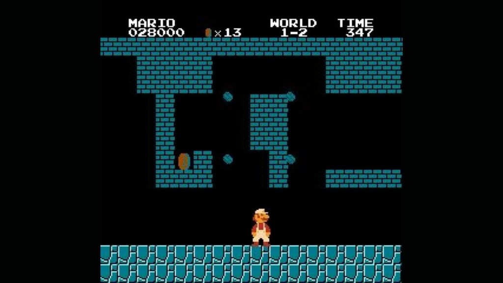 Le fameux niveau de Super Mario Bros. // Source : Nintendo