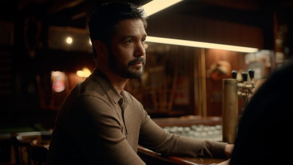 Virgin River S7. Marco Grazzini as Mike Valenzuela in Episode #701 of Virgin River S7. Cr. Courtesy of Netflix &copy; 2025