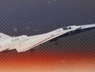 L'avion X-59 pendant son second vol. // Source : Nasa/Jim Ross ; montage Numerama L'avion X-59 pendant son second vol. // Source : Nasa/Jim Ross ; montage Numerama