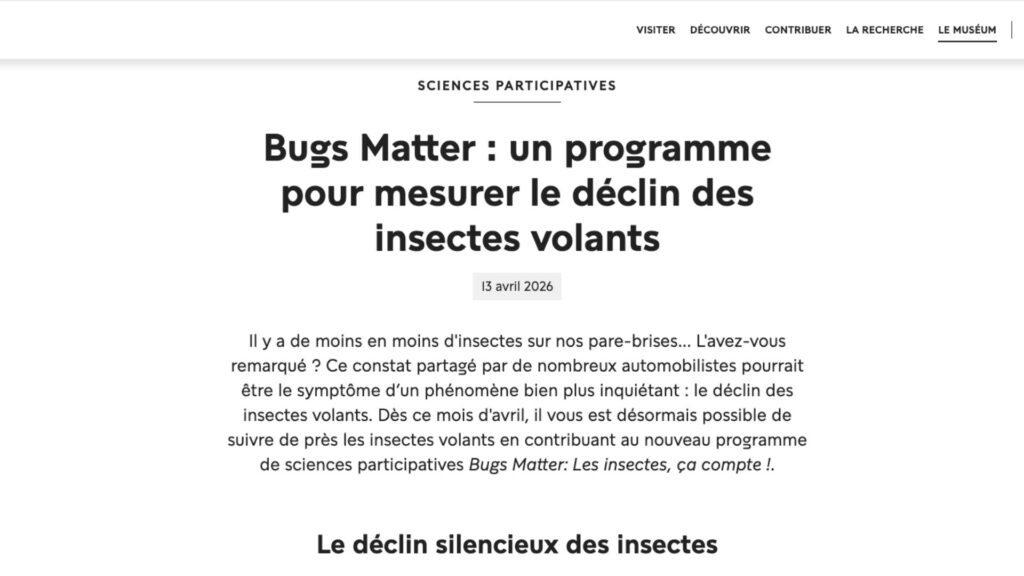 L'initiative Bugs Life Matter arrive en France.  // Source : MNHN