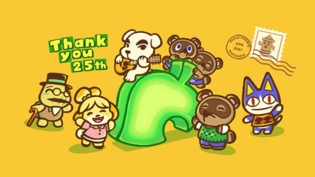 L'illustration pour les 25 ans d'Animal Crossing. // Source : Nintendo