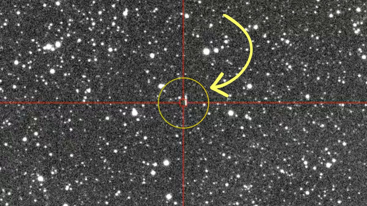 Artémis II vue au télescope. // Source : Via X/Nasa_Marshall (image annotée)