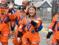 Les 4 astronautes, prêts à monter dans la capsule. // Source : Flickr/Nasa HQ Photo (image recadrée)