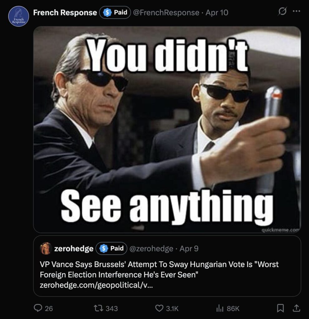 Source : X, French Response Source : X, French Response