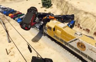Train impossible à stopper dans GTA 5 // Source : YouTube Sublimator