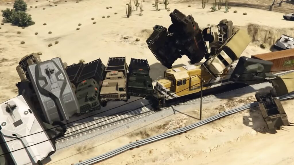 Train impossible &agrave; stopper dans GTA 5 // Source : YouTube Sublimator