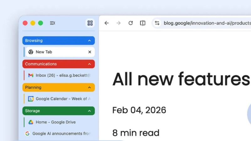 C’est officiel, Google Chrome passe aux onglets verticaux