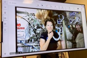 Sophie Adenot dans l'ISS. Source : Université de Bordeaux