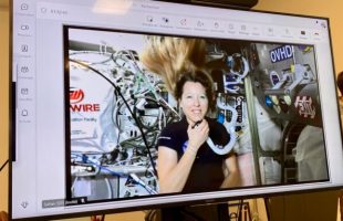 Sophie Adenot dans l'ISS. Source : Université de Bordeaux