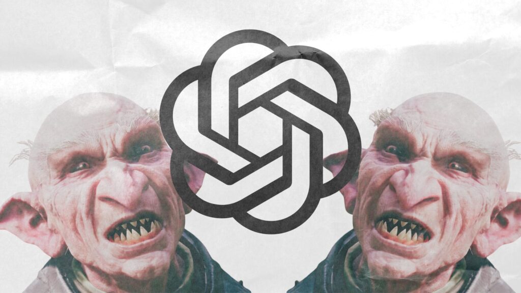 Depuis GPT-5 OpenAI propose de converser avec des Cynique : &laquo; critique et sarcastique &raquo; ; Robot : &laquo; efficace et direct &raquo; ; Attentif : &laquo; attentionn&eacute; et compr&eacute;hensif &raquo; ; Geek : &laquo; curieux et enthousiaste &raquo; ; Par d&eacute;faut : &laquo; joyeux et flexible &raquo;.  // Source : montage Numerama